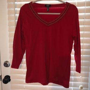 Jones New York 3/4 Sleeves Top